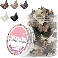 Matte Butterfly Hair Clips for Girls, 90s Cute Mini Claw Clips for Toddler Kids, Small Tiny Y2k Rave