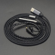 Type-c Port Shure Sterling Silver Color se215 535 846 ue900 mmcx Headphone Upgrade Cable with Wheat 8 Strands