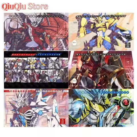 DTCG Digimon ROYAL KNIGHTS Jesmon Single-player Diy Card Playmat 600x350mm Omegamon Stitched Edge Ru