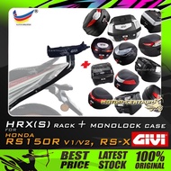 SET KOMBO KOTAK/BOX GIVI B27/B270/B32/B33/B42/B45 TOP CASE + GIVI HONDA RS150 RS150R RSX RS-X HRX HRV HEAVY DUTY J RACK