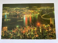 1986年 山頂望港九夜景 實寄 香港明信片