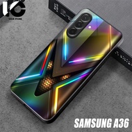 HP Casing SAMSUNG A36 Softcase SAMSUNG A36 Case Glossy Casing Shiny Glass Protector Mobile Phone Acc