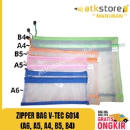 Zipper Bag V-Tec 6014 (A5 A4 A6 B4 B5) / makeup Pouch / pencil case / multipurpose container