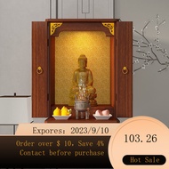 NEW Household Buddha Niche with Door Wall-Mounted Guanyin Altar Simple Modern God of Wealth Cabinet Wall Cupboard New