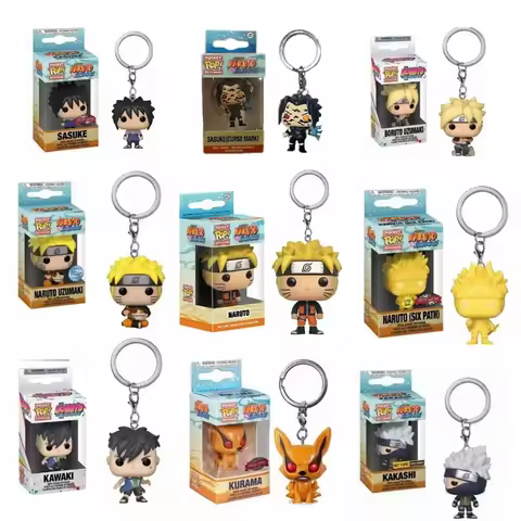 Funko POP New NARUTO Jiraiya Kurama Sasuke Kakashi Madara Sasuke Uchiha Kawaki Boruto Pocket Pop Key