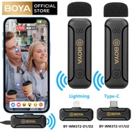 BOYA BY WM3T2 Mini 2.4GHz Ultra Light Wireless Microphone for Android Computer Plug-Play&amp;Optional Noise Canceling Wireless Clip Mic with USB C,Suitable for Video Recording,Vloggers,Live Stream（BY-WM3T2 U1/U2)
