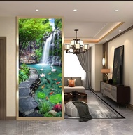 Stiker Pemandangan Air Terjun 3d Wallpaper Air Terjun 3d Stiker Pemandangan Alam Untuk Ruang Tamu