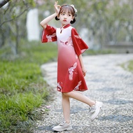 FIGO2 ชุดตรุษจีนเด็ก เด็กจีนเสื้อผ้าเด็กหญิงซูเปอร์นางฟ้าก๊าซโบราณกระโปรงชุดใหม่ 2023 สาวน้อยถังกี่เพ้าชุดฤดูร้อน ชุดจีน เด็ก