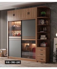 p294 北歐推拉門衣櫃現代簡約組裝家用臥室衣櫃躺滑門衣櫥（包運送）