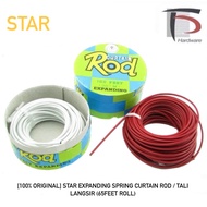 [100% ORIGINAL] STAR EXPANDING SPRING CURTAIN ROD / TALI LANGSIR (65FEET ROLL)