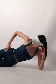 The Sculpt Set in MIDNIGHT BLUE : Ballet Bra Tank & Flare Pants