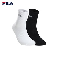 斐乐（FILA） FILA 斐乐官方男子中腰袜套装2023春季时尚商务休闲袜中筒袜 标准白/正黑色-99 XS