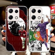 Soft Case for Xiaomi Redmi Note POCO X6 C65 13 13C Pro 5G T43 CR7 Ronaldo football