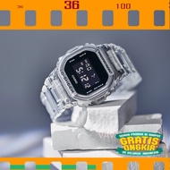 PURPLE DARK GREY BROWN MOCHA / GSHOCK Men's Sports Watch Square Genuine Waterproof Transparent DW-56