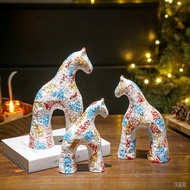 Ceramic Horse Figurine Nordic Decoration Table Decoration Home Decoration Item Dopamine Decoration D