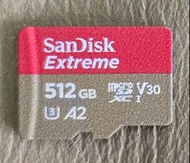 SanDisk Extreme A2 V30 U3 UHS-I microSDXC 記憶卡 512GB [R:190 W:130] (SDSQXAV-512G)