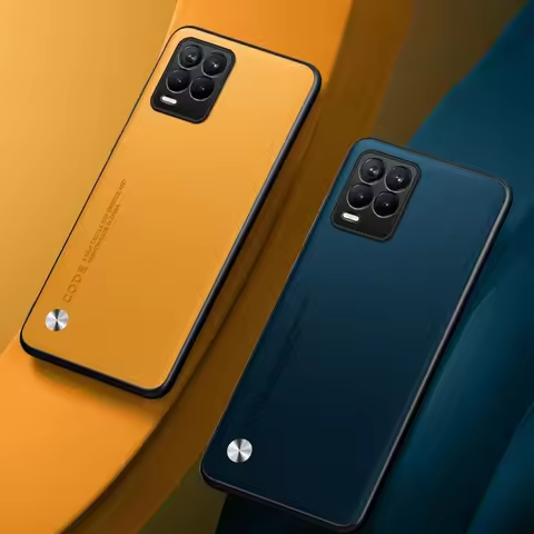 Luxury Leather Phone Case For Realme 8 Pro 8Pro Protective Cover Matte Silicone Shockproof Case For 