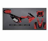 เฟรมรถวิบาก Crf110 สีดำล้วน และสติ๊กเกอร์