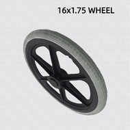 16 inch bicycle wheel 16x1.75 solid off-road tire wheel, suitable for bicycle electric bicycle wheel