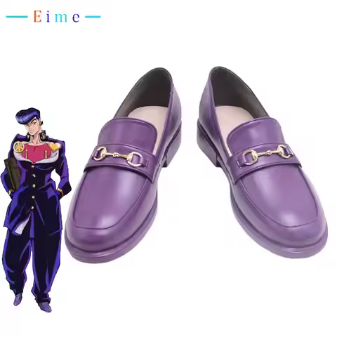 Josuke Cosplay Shoes Anime JJBA Cosplay Prop PU Leather Shoes Halloween Carnival Boots Cosplay Props