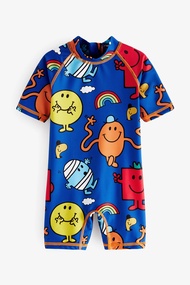 Next ชุดว่ายน้ำ Iron Man - Mr. Men Boys - White Strawberry Pattern Sunsafe Swimsuit