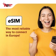 Unlimited Europe ESIM Unlimited Data ESIM 4G ESIM【Unlimited Data】by SamuraiWiFi