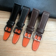 20mm 21mm 22mm Brown Black Men Watchband for IWC Pilot Mark XVIII IW327004 IW377714 Watch Strap Calf Genuine leather  Bracelet