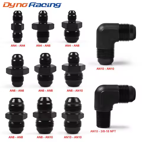 AN Male Flare To AN Male Flare Union Coupler Fitting Black High Quality AN4 AN6 AN8 AN10 Straight Re