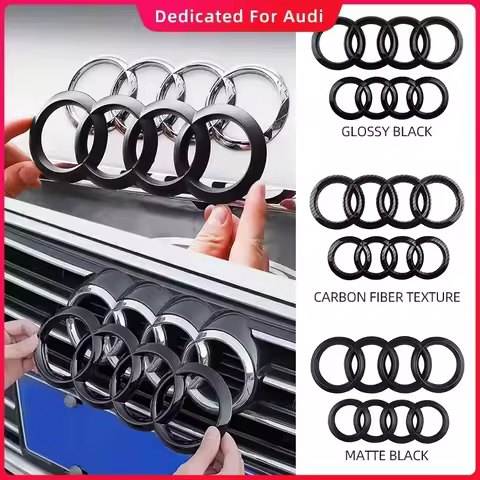 1PCS ABS Car Front Rear Badge Emblem Decoration Sticker For AUDI A4 A3 A5 A6L A7 A4L Q2L Q3 Q5 Sport