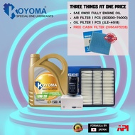 PROTON X70 1.8 OIL FILTER + AIR FILTER + KOYOMA 0W20 FULLY SYNTHETIC ENGINE OIL