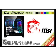 POWERED BY MSI STICKER COMPUTER LAPTOP PC DESKTOP GAMING