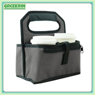 [GRCEKRIN] Foldable Portable Beverage Insulated Bag, Portable 4-Cup Pack With Cup Holder