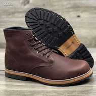 TIMBERLAND BOOTS MEN VINTAGE LEATHER HIGH BOOTS SHOES COFFEE COLOUR T0028 KASUT MAN MEN
