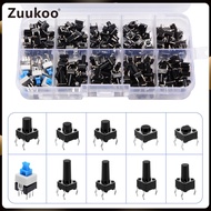 180PCS 10 Values Momentary Tactile Push Button Touch Switch Kit Box 4 PIn ON/OFF