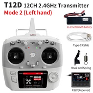 RadioLink T12D 12 Channels RC Transmitter With 2200MAH Battery 2.4GHz with R12FG Receiver Remote Con
