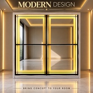 [FREE INSTALLATION]LED Light Sliding Door Wardrobe / Almari Baju Pintu Gelongsor Lampu LED (5.5Ft x 