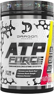 DRAGON PHARMA ATP Force Enhanced Creatine System, Stim-Free, Increase Lean Muscle Mass & Recovery, 5