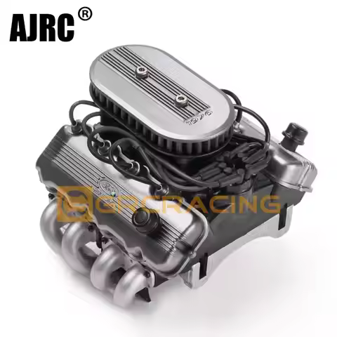 Rc Car Grc 1976 F76 V8 Simulate Engine Motor Cooling Fans Radiator For 1/10 Rc Crawler Traxxas Trx4 