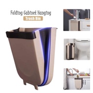 Hanging Foldable Cabinet Trash Bin- Kitchen Wall Mounted Garbage Rubbish bin for Dry Wet Waste