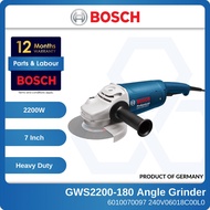 BOSCH GWS 2200 180 Professional Angle Grinder Corded 7" 2200W GWS2200180 240V06018C00L0