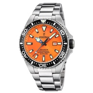 [Creationwatches] Festina Diver Stainless Steel Orange Dial Quartz F20663-4 200M Mens Watch