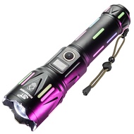 Senter LED Zoom In Out Bahan Aluminium Indikator Baterai Usb Chargeable Super Terang-XA-B602