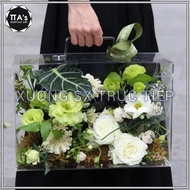 (SMALL SIZE) TRANSPARENT MICA VALUES, HIGH QUALITY GIFT BOX WITH HANDLE, BIRTHDAY GIFT BOX October 2