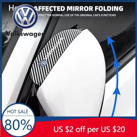 For Volkswagen VW 2Pcs Carbon fiber Car Rain Eyebrow Sticker For volkswagen VW VK Golf1 Golf2 Golf3 