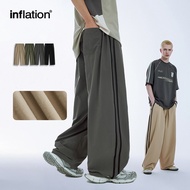 INFLATION brand mens youth 2024 spring/summer new product retro striped wide leg pants trendy brand 