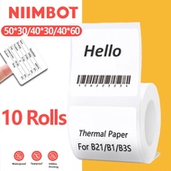10 rolls niimbot B1 B21 B3S Thermal Lable Tape Price Label Maker Sticker for Niimbot Printer Small B