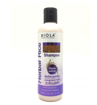 Biola Herbal Rice shampoo ไบโอล่า แชมพูผสมสารสกัดข้าวสีม่วง เฮอร์เบิ้ลไรซ์ แชมพูข้าวสังข์หยด สูตรป้อ