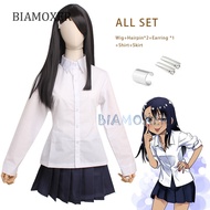 § Anime Ijiranaide San Nagatoro Hayase Costume Hair Wig Hairpin Earring Ear Jacket Cosplay Prop
