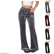 zebebb Women s Drawstring Waist Flared Pants Vintage Flared Pants
