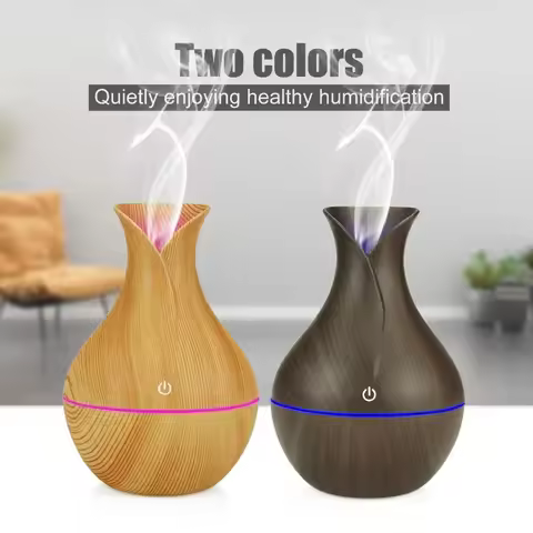 Humidifier Electric Aroma Air Diffuser Wood Ultrasonic Air Humidifier Essential Oil Aromatherapy Coo